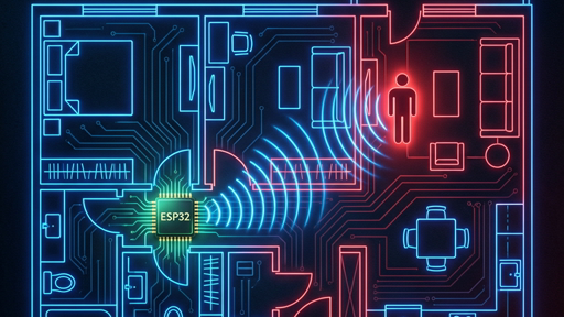 WLAN-Signale (CSI) visualisiert im Grundriss ESPectre: Geisterjagd mit dem ESP32
